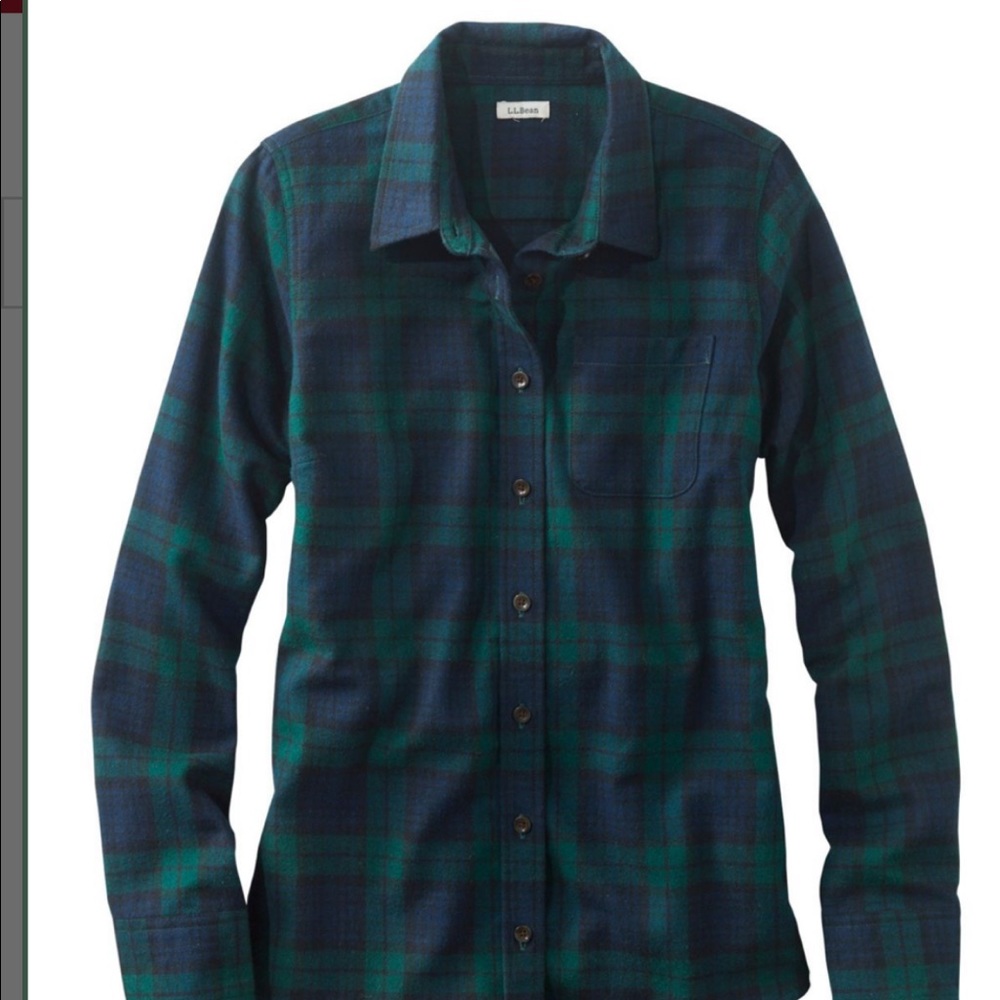 Women's Scotch Plaid Flannel Shirt Slightly Fitted